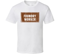 Foundry Worker Vintage Look Distressed Wood Texture T Shirt