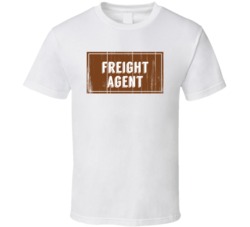 Freight Agent Vintage Look Distressed Wood Texture T Shirt
