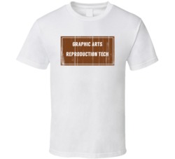 Graphic Arts Reproduction Tech Vintage Look Distressed Wood T Shirt