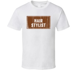 Hair Stylist Vintage Look Distressed Wood Texture T Shirt