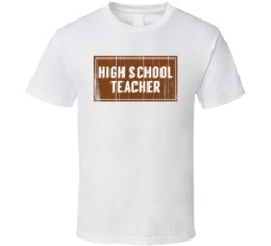 High School Teacher Vintage Look Distressed Wood Texture T Shirt