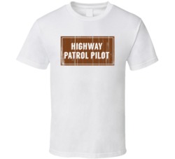 Highway Patrol Pilot Vintage Look Distressed Wood Texture T Shirt