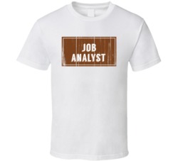 Job Analyst Vintage Look Distressed Wood Texture T Shirt