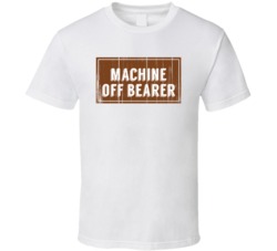 Machine Off Bearer Vintage Look Distressed Wood Texture T Shirt