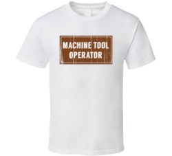 Machine Tool Operator Vintage Look Distressed Wood Texture T Shirt