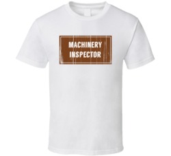 Machinery Inspector Vintage Look Distressed Wood Texture T Shirt