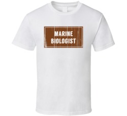 Marine Biologist Vintage Look Distressed Wood Texture T Shirt