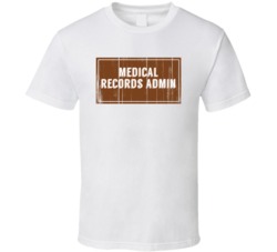 Medical Records Admin Vintage Look Distressed Wood Texture T Shirt