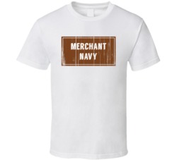 Merchant Navy Vintage Look Distressed Wood Texture T Shirt