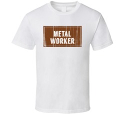 Metal Worker Vintage Look Distressed Wood Texture T Shirt