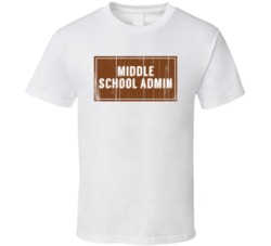 Middle School Admin Vintage Look Distressed Wood Texture T Shirt