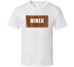 Miner Vintage Look Distressed Wood Texture T Shirt