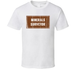 Minerals Surveyor Vintage Look Distressed Wood Texture T Shirt