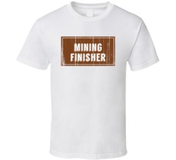 Mining Finisher Vintage Look Distressed Wood Texture T Shirt