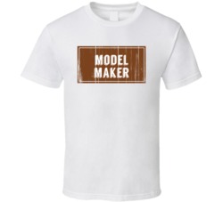 Model Maker Vintage Look Distressed Wood Texture T Shirt