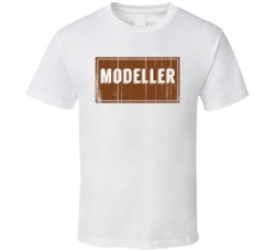 Modeller Vintage Look Distressed Wood Texture T Shirt