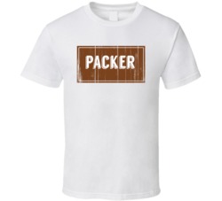 Packer Vintage Look Distressed Wood Texture T Shirt