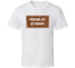 Parking Lot Attendant Vintage Look Distressed Wood Texture T Shirt