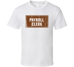 Payroll Clerk Vintage Look Distressed Wood Texture T Shirt