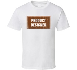 Product Designer Vintage Look Distressed Wood Texture T Shirt