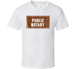 Public Notary Vintage Look Distressed Wood Texture T Shirt