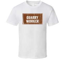 Quarry Worker Vintage Look Distressed Wood Texture T Shirt