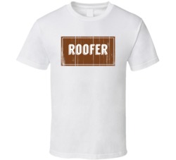 Roofer Vintage Look Distressed Wood Texture T Shirt