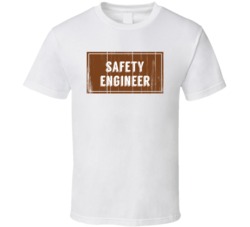 Safety Engineer Vintage Look Distressed Wood Texture T Shirt