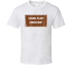 School Plant Consultant Vintage Look Distressed Wood Texture T Shirt