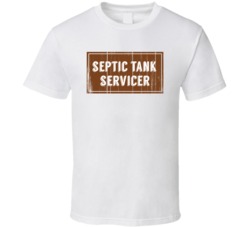 Septic Tank Servicer Vintage Look Distressed Wood Texture T Shirt
