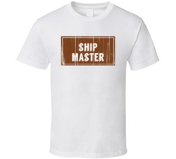 Ship Master Vintage Look Distressed Wood Texture T Shirt