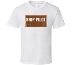 Ship Pilot Vintage Look Distressed Wood Texture T Shirt