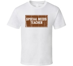 Special Needs Teacher Vintage Look Distressed Wood Texture T Shirt