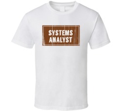 Systems Analyst Vintage Look Distressed Wood Texture T Shirt