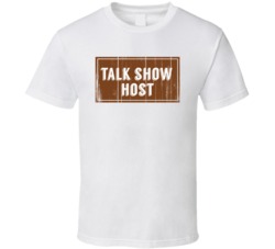 Talk Show Host Vintage Look Distressed Wood Texture T Shirt