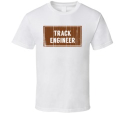 Track Engineer Vintage Look Distressed Wood Texture T Shirt