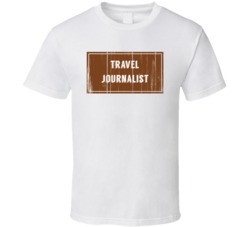 Travel Journalist Vintage Look Distressed Wood Texture T Shirt