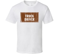 Truck Driver Vintage Look Distressed Wood Texture T Shirt