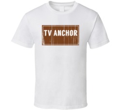 TV Anchor Vintage Look Distressed Wood Texture T Shirt