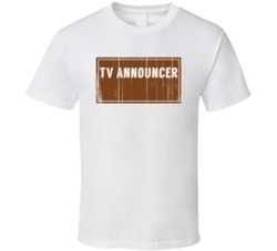 TV Announcer Vintage Look Distressed Wood Texture T Shirt