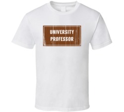 University Professor Vintage Look Distressed Wood Texture T Shirt