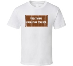 Vocational Education Teacher Vintage Look Distressed Wood T Shirt