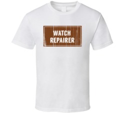 Watch Repairer Vintage Look Distressed Wood Texture T Shirt