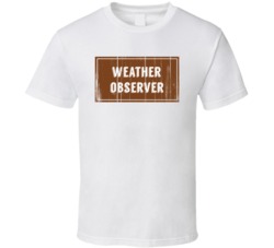 Weather Observer Vintage Look Distressed Wood Texture T Shirt