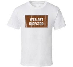 Web Art Director Vintage Look Distressed Wood Texture T Shirt