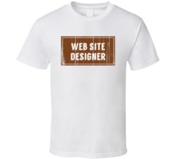 Web Site Designer Vintage Look Distressed Wood Texture T Shirt