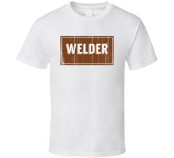 Welder Vintage Look Distressed Wood Texture T Shirt