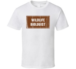 Wildlife Biologist Vintage Look Distressed Wood Texture T Shirt