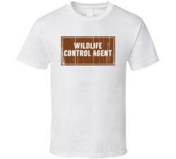 Wildlife Control Agent Vintage Look Distressed Wood Texture T Shirt