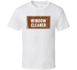 Window Cleaner Vintage Look Distressed Wood Texture T Shirt